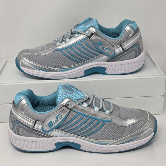 ORTHOFEET 973 Bio Fit Verve 11.5 Turquois Gel Tie-less Orthotic Comfort Sneakers - Picture 2 of 9